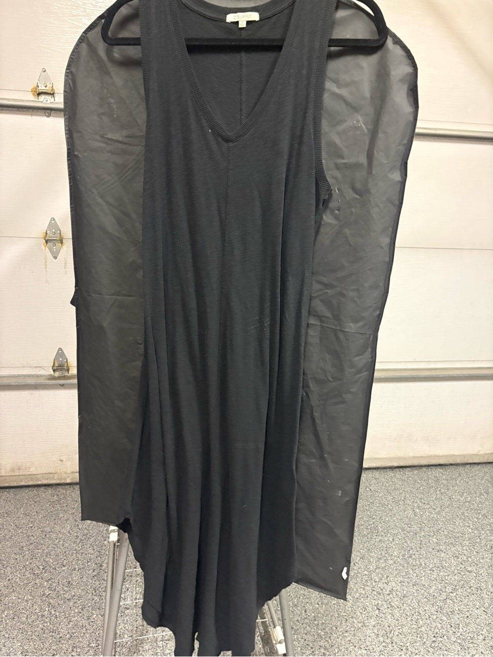 Z Supply Black V-Neck Sleeveless Maxi Skirt